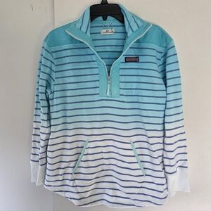 Vineyard Vines Blue and White Striped Pullover